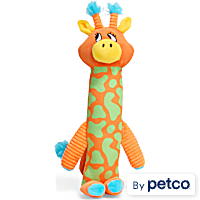 Leaps & Bounds Giraffe Flattie Plush Dog Toy