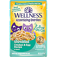 Wellness Appetizing Entrees Shredded Chicken & Egg Recipe Wet Cat Food