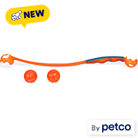 Leaps & Bounds Orange Glow in the Dark Ball Launcher Dog Toy