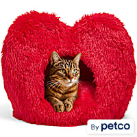 YOULY Heart Shaped Hooded Pet Bed