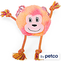 Leaps & Bounds Orange Knotty Monster Plush Rope Dog Toy
