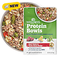 Wellness Protein Bowls, Adult Fresh Alternative Wholesome Grain Beef, Potato & Green Beans Recipe Dog Food