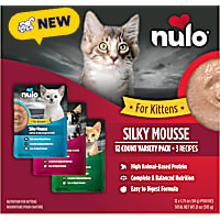 Nulo Silky Mousse Kitten with Salmon, Chicken & Tuna for Kittens Variety Pack