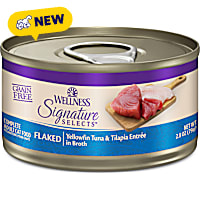 Wellness CORE Grain Free Yellowfin Tuna & Tilapia Signature Selects Flaked Adult Wet Cat Food