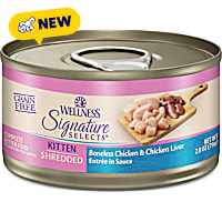 Wellness CORE Grain Free Boneless Chicken & Chicken Liver Signature Selects Shredded Kitten Wet Cat Food