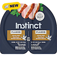 Instinct Flaked Split Cup Real Duck Entree in Gravy Grain-Free Wet Cat Food