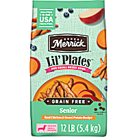 Merrick Lil Plates Premium Grain Free Real Chicken and Sweet Potato Kibble Senior Dry Dog Food