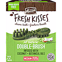 Merrick Fresh Kisses Natural Dental Chews Infused with Coconut And Botanical Oils for Medium Dogs 25-50 lbs.