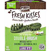 Merrick Fresh Kisses Natural Dental Chews Infused with Coconut And Botanical Oils for Large Dogs Over 50 lbs.