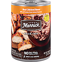 Merrick Real Grain Free Chicken Dinner Canned Wet Dog Food