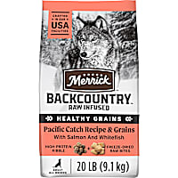 Merrick Backcountry Healthy Grains Kibble with Freeze Dried Raw Pieces, Pacific Catch Recipe Premium Dog Food