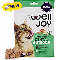 WellJoy Dual-Benefit Dental+ GutBoost Cat Treats