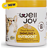 WellJoy Chicken Flavored Soft Chew Immune + GutBoost Supplement for Cats