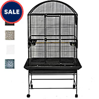 A&E Cage Company Palace Dometop Bird Cage in Platinum
