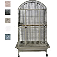A&E Cage Company Macaw Mansion Dometop Bird Cage in Platinum