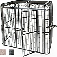 A&E Cage Company 86" X 62" Walk In Aviary in Black