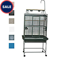 A&E Cage Company 32" X 23" Play Top Bird Cage in Platinum