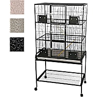 A&E Cage Company 3 Level Small Animal Cage with Removable Base in Platinum