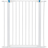 Midwest WalkThru Steel Pet Gate with Safety Glow Framed for Dogs in Graphite