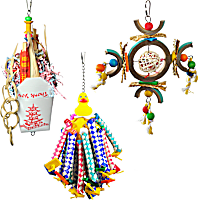 A&E Cage Company Happy Beaks Toy Bundle for Medium Birds