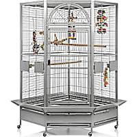 A&E Cage Company X-Large Corner Cage in Platinum