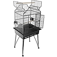 A&E Cage Company 2620 Victorian Open Top Bird Cage in Platinum