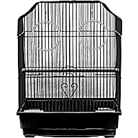 A&E Cage Company Ornate Top Cage in Black