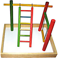 A&E Cage Company Wood Tabletop Play Station