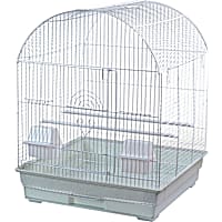 A&E Cage Company White Round Top Cage