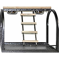 A&E Cage Company Black Table Stand with Ladders and Cups