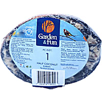 A&E Cage Company Garden & Fun Half Coconut with Suet and Black Oil Sunflower