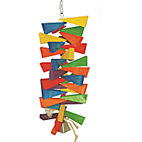 A&E Cage Company Happy Beaks Wooden Wedges with Bell Toy