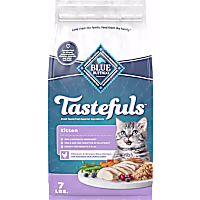 Blue Buffalo Tastefuls Made in the USA with Natural Ingredients, Chicken Recipe Kitten Food With DHA Dry Cat Food