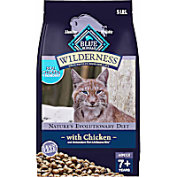 Blue Buffalo Wilderness Mature 7+ Years, Supports Immune System Health Energy to Stay Active, Chicken Dry Food for Cats