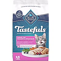 Blue Buffalo BLUE Tastefuls Sensitive Stomach, Chicken & Brown Rice Recipe Natural Dry Food for Adult Cats