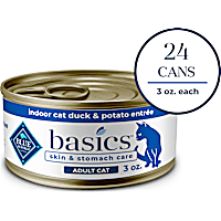 Blue Buffalo Blue Basics Skin & Stomach Care Natural Adult Grain Free Indoor Duck Adult Pate Wet Cat Food