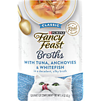 Fancy Feast Lickable Classic With Tuna, Anchovies and Whitefish Wet Cat Food Broth Topper