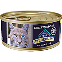 Blue Buffalo Wilderness Grain-Free High Protein Mature Chicken Pate Wet Food for Senior Cats