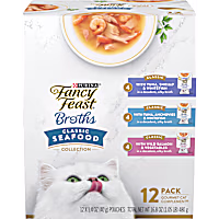 Fancy Feast Lickable Complement Classics Collection Broth Wet Cat Food Variety Pack