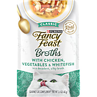 Fancy Feast Lickable Classic Chicken, Vegetables and Whitefish Broth Wet Cat Food Topper