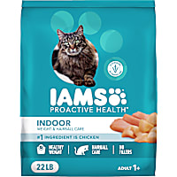 IAMS ProActive Health Adult Indoor Weight Control & Hairball Care Dry Cat Food with Chicken & Turkey Cat Kibble