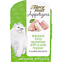 Fancy Feast Grain Free Appetizers Skipjack Tuna With a Sole Topper Wet Cat Food Complement