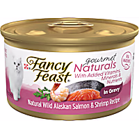 Fancy Feast Gourmet Naturals Wild Alaskan Salmon & Shrimp in Gravy Wet Cat Food