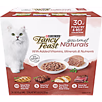 Purina Fancy Feast Gourmet Naturals Poultry and Beef Collection Wet Cat Food Variety Pack