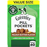 Greenies Pill Pockets Peanut Butter Flavor Large Size Dog Treats