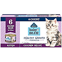 Blue Buffalo Baby Blue Healthy Growth Formula with DHA, Chicken Recipe Natural Kitten Wet Food Multi-Pack