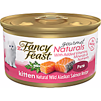 Fancy Feast Grain Free Gourmet Naturals Wild Alaskan Salmon Recipe Pate Wet Kitten Food