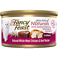 Fancy Feast Gourmet Naturals White Meat Chicken & Beef Recipe Gravy Wet Cat Food
