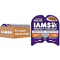 IAMS Perfect Portions Healthy Kitten Grain Free Chicken Recipe Wet Cat Food Pate