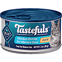 Blue Buffalo Tastefuls Made with Natural Ingredients Chicken Entree Wet Cat Food Pate for Mature Cats